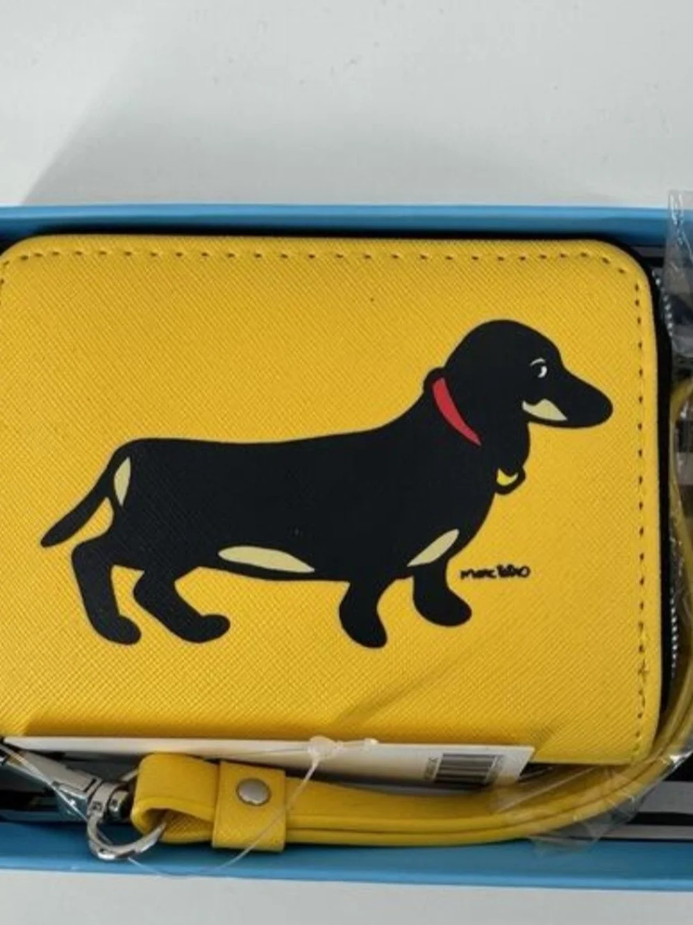 Marc Tetro Yellow Dachshund Wristlet Clutch - Picture 9 of 9